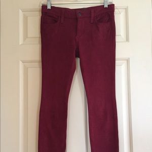 Joe’s Jeans The Icon Skinny in Burgundy Suede